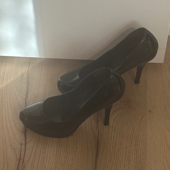 Call It Spring Glossy Black Heels - Picture 2 of 5